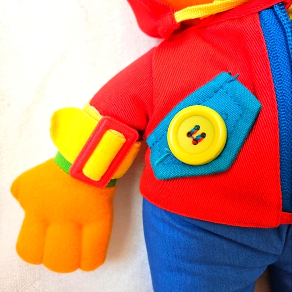 Vtg 1990 Sesame Street Dress Me Up Ernie 13" Plush Doll Playskool Zip Snap, Hood - Picture 5 of 14